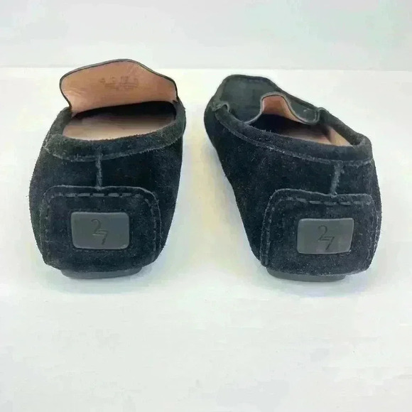 27 Edit Women's  Suede Slip-On Loafers Size 8M Black Leather - Picture 7 of 8